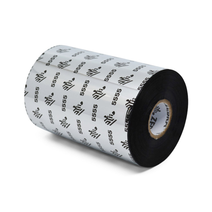 Ribbon Cera/Resina Zebra Modelo 5555 (8.66 x 450 metros) Nucleo 1 Contiene 6pzs / Caja (Para Impresoras Industriales)