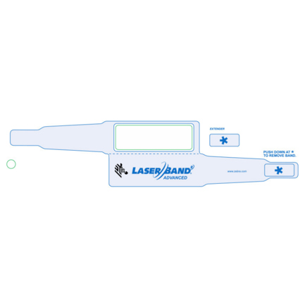 Brazalete Zebra LaserBand2 Advanced Adulto Blanco Papel/PET 8.5x11in Adhesivo Perforado 1000 hojas/caja