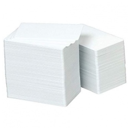 Tarjeta PVC Zebra CR80 Color Blanco con Perforación Compatible ZC100 ZC300 ZXP Series 500 tarjetas/caja