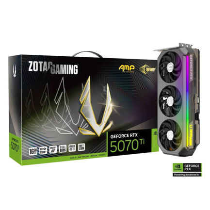 Tarjeta de Video Zotac Gaming Solid Core GeForce RTX5080 OC 16GB Triple Fan RGB GDDR7 PCIe 5.0 x16 1xHDMI 3xDP