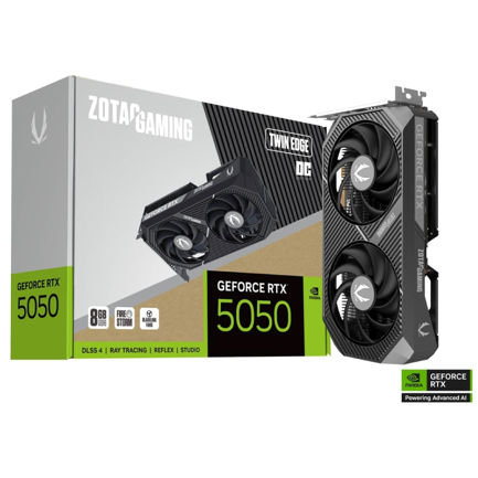 Tarjeta de Video Zotac NVIDIA GeForce RTX 5050 Twin Edge OC 8GB 128-bit GDDR6 PCI Express x8 5.0 3