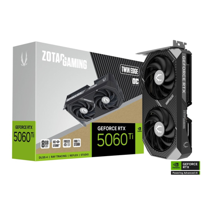 Tarjeta de Video Zotac NVIDIA GeForce RTX 5060 Ti 8GB Twin Edge OC 8GB 128-bit GDDR7 PCI Express x8 5.0 3