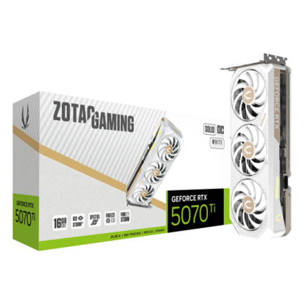 Tarjeta de Video Zotac NVIDIA GeForce RTX 5070 Ti Solid Core OC White Edition 16GB 256-bit GDDR7 PCI Express x16 5.0 2
