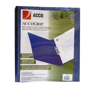 CARPETA ACCO GRIP T3 SH-963 CARTA AZUL OBSCURO C/4