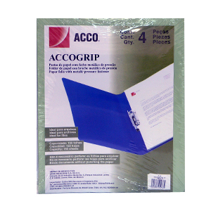 CARPETA ACCO GRIP T3 SH-966 CARTA VERDE CLARO C/4