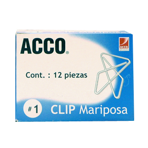 CLIP ACCO GIGANTE No.1 INOXIDABLE 12CLIPS