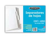 SEPARADOR ACCO 5 DIVISIONES PAPEL BLANCO