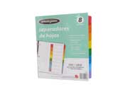 SEPARADOR ACCO 8 DIVISIONES PAPEL BLANCO