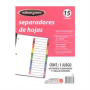 SEPARADOR ACCO TAB 15 DIV SIN NUMERACIÓN