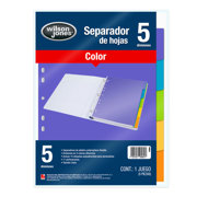 SEPARADOR ACCO PLÁSTICO 5 DIVISIONES