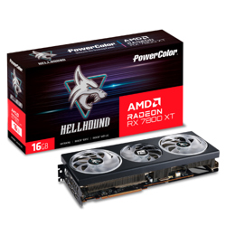 Tarjeta de Video AMD PowerColor Hellhound Radeon RX7800XT 16GB OC Triple Fan RGB GDDR6 PCIe 4.0 256-bit 1xHDMI 3xDP