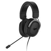Audífonos Asus TUF Gaming H3 Gun Metal 3.5mm Stereo Virtual 7.1 con Mic Compatible PC Mac PS5 XBOX NSwitch Gris Negro