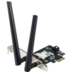 Tarjeta de Red Asus Interna Inalambrica PCE-AX3000 Dual Band 2.4Ghz 5Ghz WiFi 6 BT 5.0 PCI Express 2xAntenas Externas