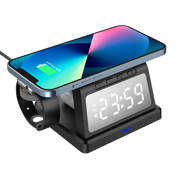 Estación de Carga Ackteck Inalámbrica Energon S-Mate CI730 3 en 1 con Reloj y Despertador Advanced Negro