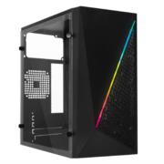 Gabinete Acteck Kioto GC460 Mini Torre con Fuente 500W Micro ATX/Mini ITX Acrílico RGB USB 3.0 Color Negro