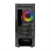 Gabinete Gamer Balam Rush Micro Torre Nyx GI730 Max MB M-ATX Panel Izq Cristal Frente Sólido USB 3.0/3xFan RGB Negro