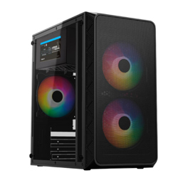 Gabinete Acteck Mini Torre Doom Pro Mesh GI730 / Max MB M-ATX Fuente ATX 600 W Negro