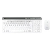 Kit 2 en 1 Acteck Multidispositivo Virtuos Silk MK720/Teclado SlimconRanurapara Disp+Mouse Ligero Recargable / Elite Bco