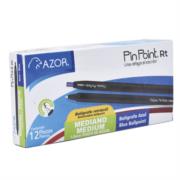 Boligrafo Azor Pin Point RT Retractil Punto Mediano 1.0mm Tinta Azul Caja C/12