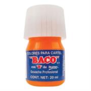 Pintura Baco para Cartel 20ml Color Naranja C/10 Pzas