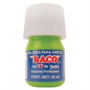 Pintura Baco para Cartel 20ml Color Verde Amarillento C/10 Pzas