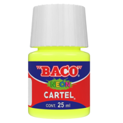 Pintura Cartel Neón Baco 01 Amarillo Luminoso 25ml