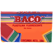 Plastilina Baco Marqueta No.65 Color Naranja Fluorescente 180gr