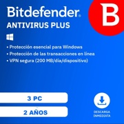 Licencia Antivirus Bitdefender ESD Plus 2 Años 3 Usuarios