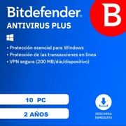 Licencia Antivirus Bitdefender ESD Plus 2 Años 10 Usuarios