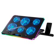 Base Enfriadora Balam Rush Para Laptop 17 Eolox Freez EF707 / 6 Vent / Pantalla LCD / RGB / Azender Negro