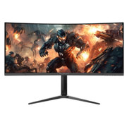 Monitor Balam Rush 34" Gaming Curvo Ultra Explorer MXT34P 34VA UWQHD R1500 HDR Altura Ajustable HDMI DP VES