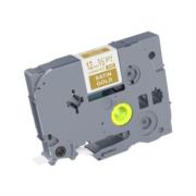 Cinta Laminada Brother TZe-MQ835 Texto Blanco Fondo Dorado 12mm