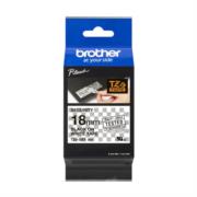 Cinta Brother TZESE4 Laminada Texto Negro Sobre Fondo Blanco 18mmx8m