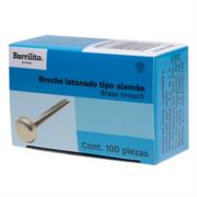 Broche Latonado Barrilito Tipo Alemán 25mm C/100 Pzas