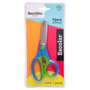 Tijera Barrilito Escolar Acero Inoxidable Punta Roma