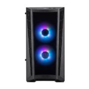 Gabinete Gamer Cooler Master Masterbox MB320L Mini Torre ITX mATX 2xFan ARGB Cristal Templado Negro