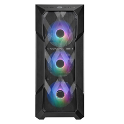 Gabinete Gamer Cooler Master MasterBox TD500 Mesh V2 Mid Tower ATX mATX 3xFan ARGB Cristal Templado Negro sin Fuente