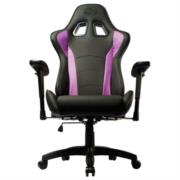 Silla Gamer Cooler Master Caliber R1 RGB 150Kg 180 grados Descansabrazos Ajustable Color Negro-Púpura