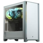 Gabinete Corsair 4000D Media Torre Minimalista ITX mATX ATX EATX Cristal Templado Blanco