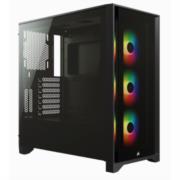 Gabinete Gamer Corsair ICUE 4000X RGB Media Torre ATX mATX ITX Cristal Templado 3xFan RGB Negro Sin Fuente