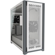 Gabinete Corsair 5000D AirFlow Media Torre EATX ATX mATX ITX Cristal Templado Color Blanco Sin Fan Sin Fuente