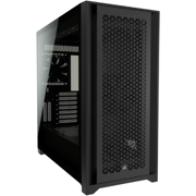 Gabinete Corsair AirFlow 5000D Mid Tower ATX mATX ITX Cristal Templado 2xFan 120mm Negro Sin Fuente