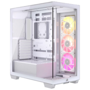 Gabinete Corsair iCUE Link 3500X Mid Tower E-ATX ATX mATX Cristal Templado 3xMagneticFan RGB BTF Zero Blanco Sin Fuente