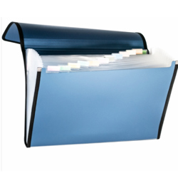 Archivero Celica Oficio con 13 separadores Cierre con Ligas laterales Color Azul Metálico