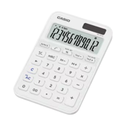 Calculadora CASIO MS-20YC-WE blanca de 12 digitos pantalla extragrande solar y bateria