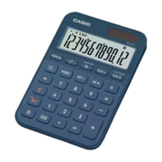 Calculadora CASIO MS-20YC-NY color Azul Marino de 12 digitos pantalla extragrande solar y bateria