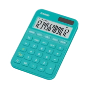 Calculadora CASIO MS-20YC-TU color Turquesa de 12 digitos pantalla extragrande solar y bateria