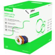 Bobina de Cable Dahua UTP Cat5e de 305m CCA/24 AWG/Color Blanco/Uso Interior/Cubierta HDPE de FR-PVC (ROHS)