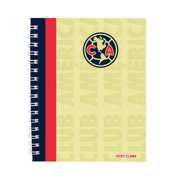 Libreta Dietrix First Class pasta dura  doble arillo  80 hojas raya Club América modelo Club America amarillo