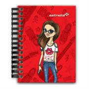 Libreta ESTRELLA 1/8 Espiral Doble WIRE-O Pasta Dura Raya 80 Hojas